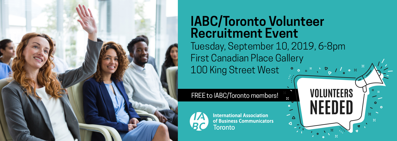 IABC/Toronto’s Annual Volunteer Recruitment Event - IABC/Toronto